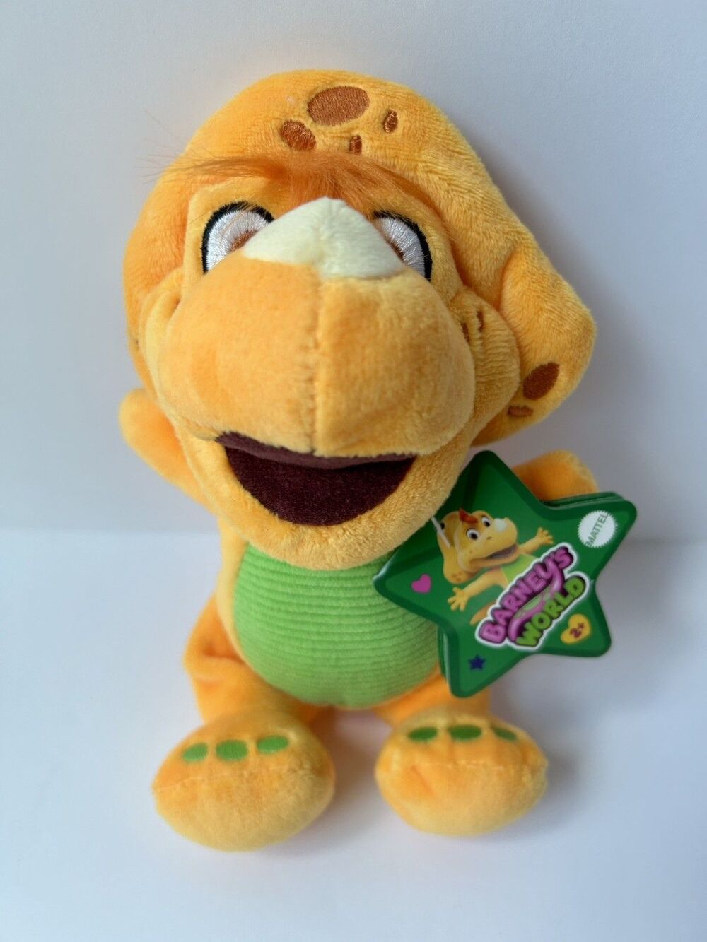 Fisher Price Barney’s World Plush Toy Billy Dinosaur 8” New With Tag Rare Mattel